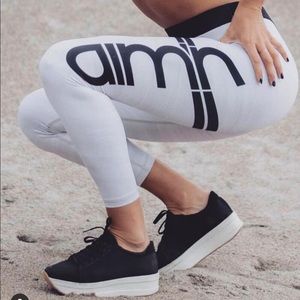 Aim’n black/gray (“Melange”) workout leggings XS